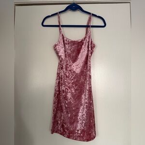 Forever 21 Pink Velvet Slip Dress